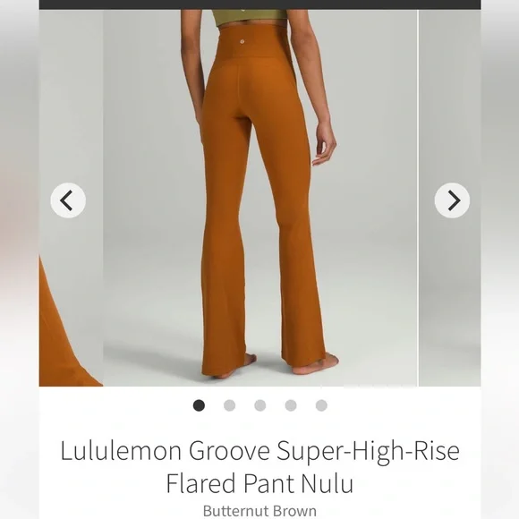 LULULEMON GROOVE NULU SUPER-HIGH-RISE FLARED PANTS PUMPKIN TALL SIZE 14 - Picture 6 of 6